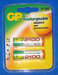 Аккумулятор AA GP 2100mAh 2BL 1шт